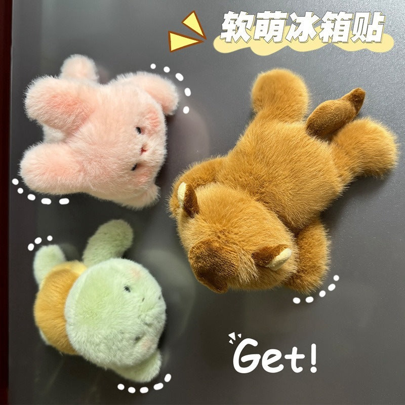 Whimsical Plush Fridge Magnets, 15 cm Soft Animal, Ocean, Food and Celestial Designs for Playful Kitchen Decor
