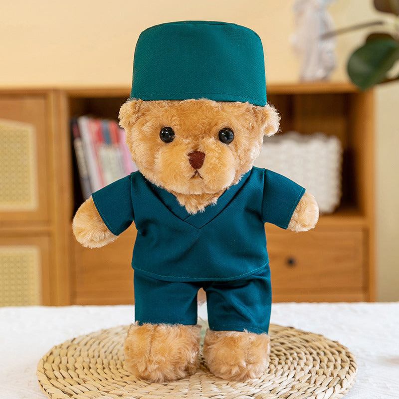 Doctor Teddy Bear Plush Toy, 30 cm Soft Medical Outfit Stuffed Animal in Three Styles for Cozy Shelves and Thoughtful Gifts