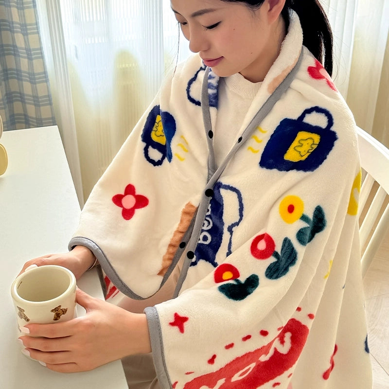 German Precision Skin - Friendly Office Nap Air - Conditioned Shawl Blanket