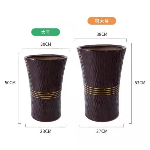 Modern minimalist paradise bird landing tall flowerpot