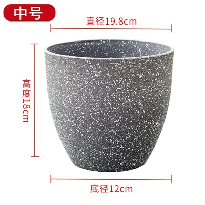 Horticultural flowers, green plant pots, frosted imitation stone flower pots, European resin flower pots, thickened, durable, environmentally friendly plastic flower pots