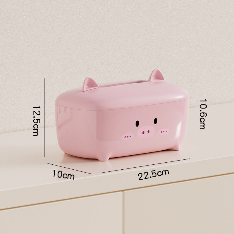 Playful Animal Tissue Box Cover, Cute Bear, Pig, Dog or Deer Tabletop Tissue Holder for Living Rooms, Bedrooms and Desks