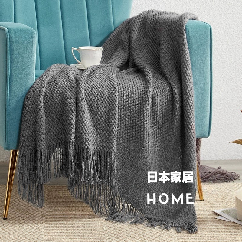 Warm Japanese - style Knitted Blanket