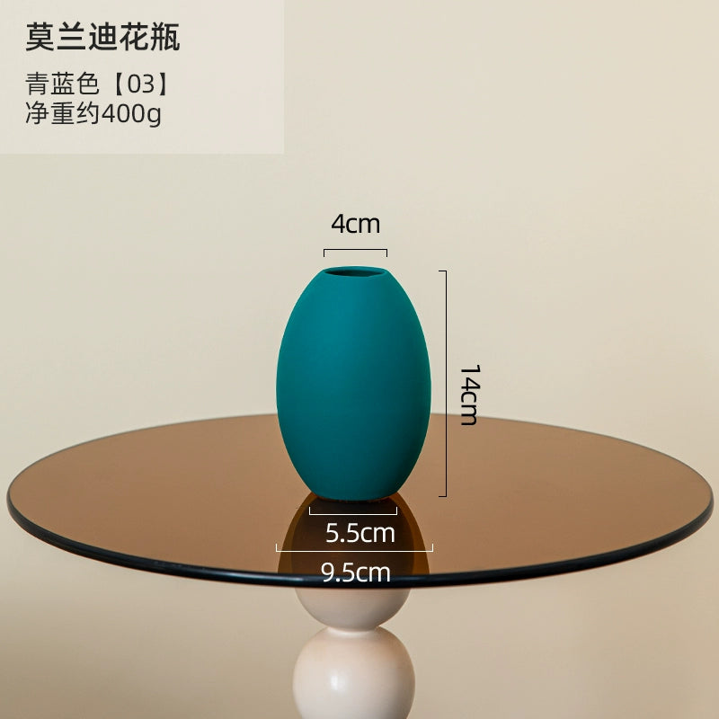 Simple and modern crystal transparent glass vase, creative dining table, living room, fresh flowers, high-end decoration, small Lego vase