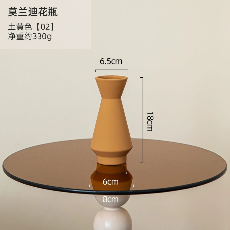 Simple and modern crystal transparent glass vase, creative dining table, living room, fresh flowers, high-end decoration, small Lego vase