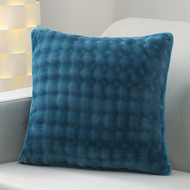 Soft Bubble Texture Pillow Cover | Six Cozy Colors and Three Square Sizes for Sofas, Reading Chairs and Bedrooms