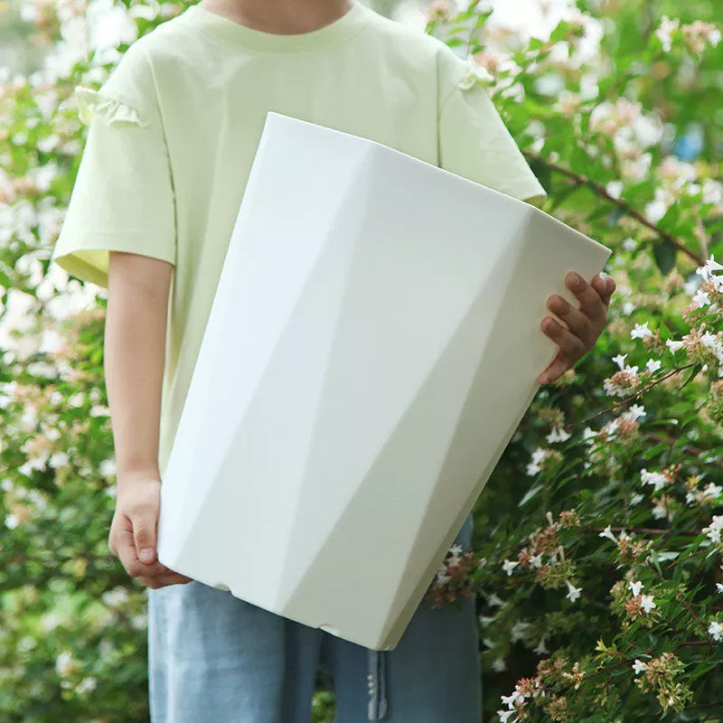 Simple and modern diamond shaped polygonal flowerpot, light luxury