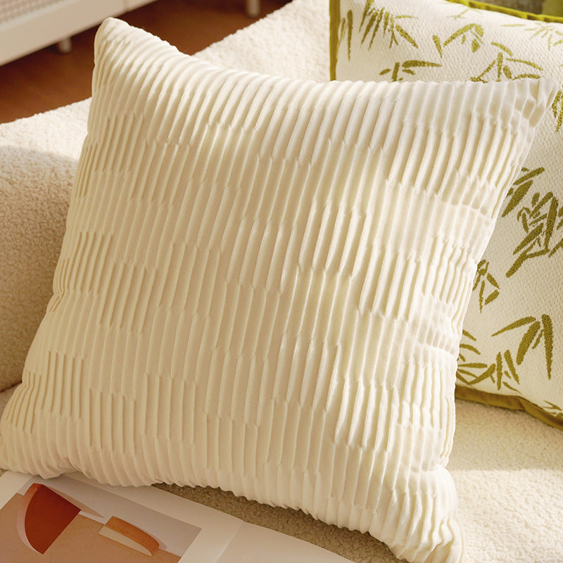 Green & Cream Decorative Pillow Covers, Botanical, Equestrian and Textured Designs for Sofas and Cozy Bedrooms