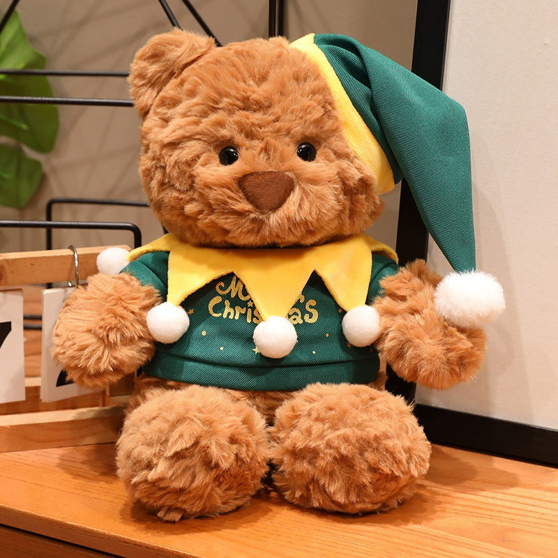 Christmas Teddy Bear Plush Toy, Festive Holiday Stuffed Bear in 18, 23 or 26 cm for Cozy Rooms and Thoughtful Gifts