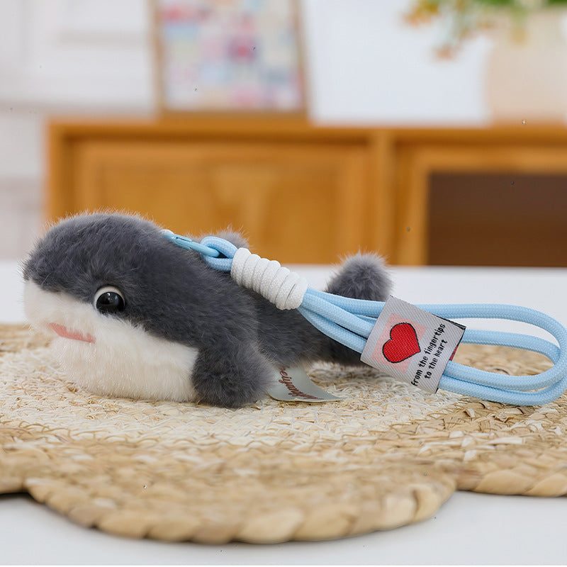 Ocean Animal Plush Bag Charm, 13 cm Seal, Walrus, Shark or Orca Keychain for Backpacks and Sea-Loving Gifts