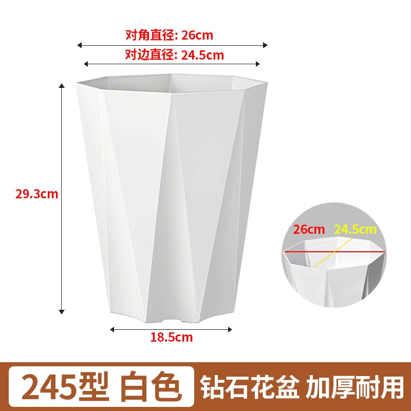 Simple and modern diamond shaped polygonal flowerpot, light luxury