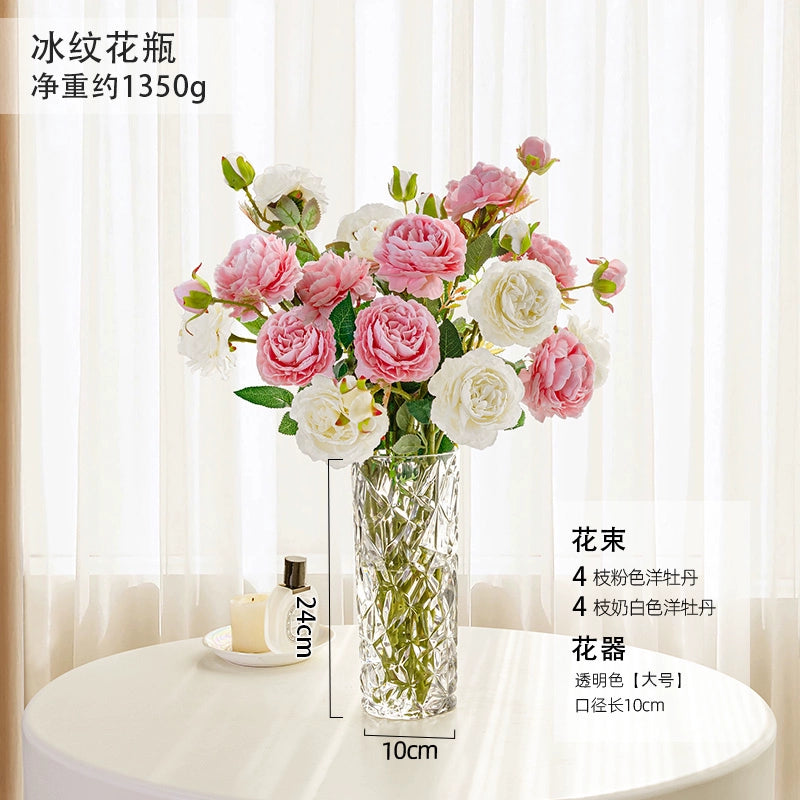 Hand - Blown Thickened Glass Vase for Multi - Scenes