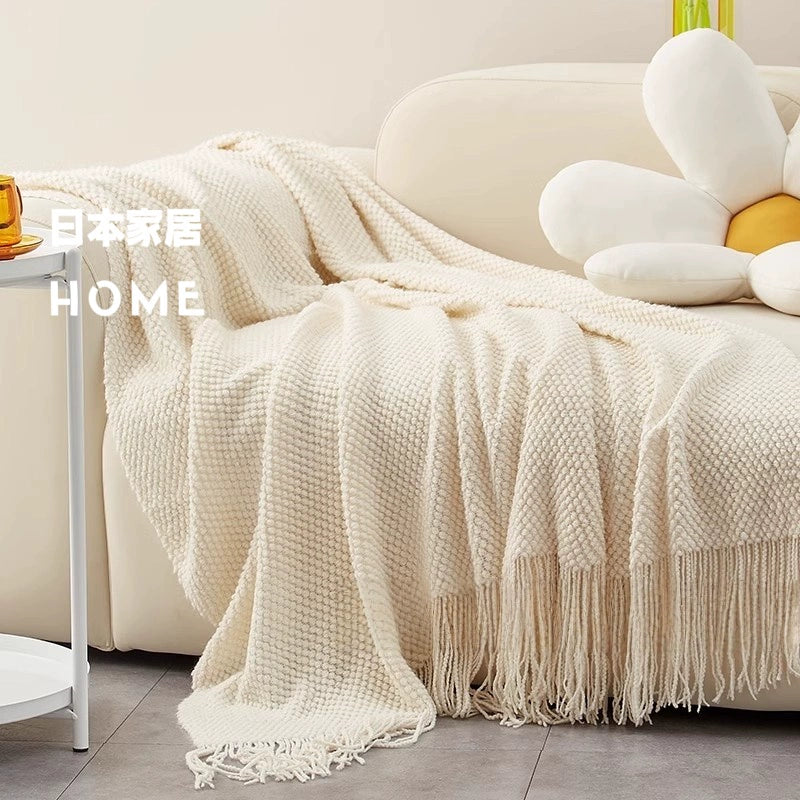 Warm Japanese - style Knitted Blanket