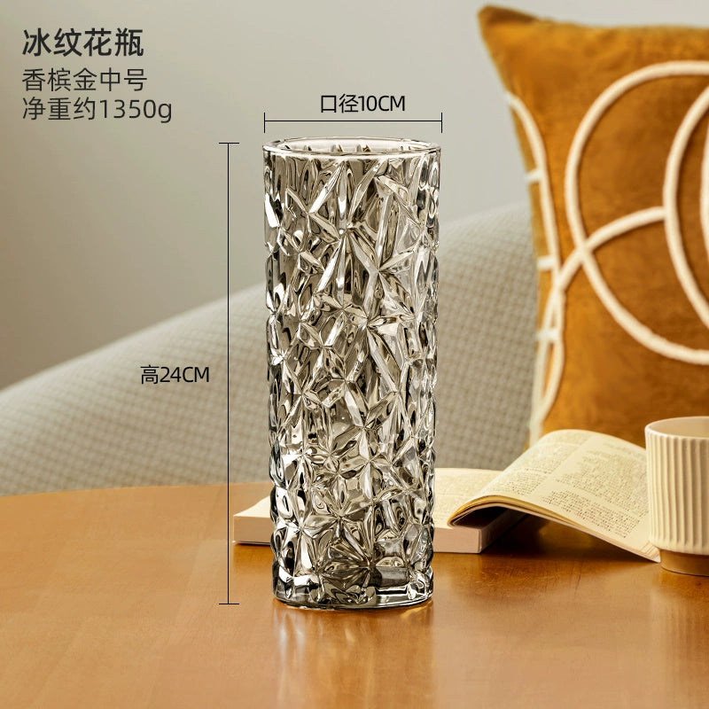 Hand - Blown Thickened Glass Vase for Multi - Scenes
