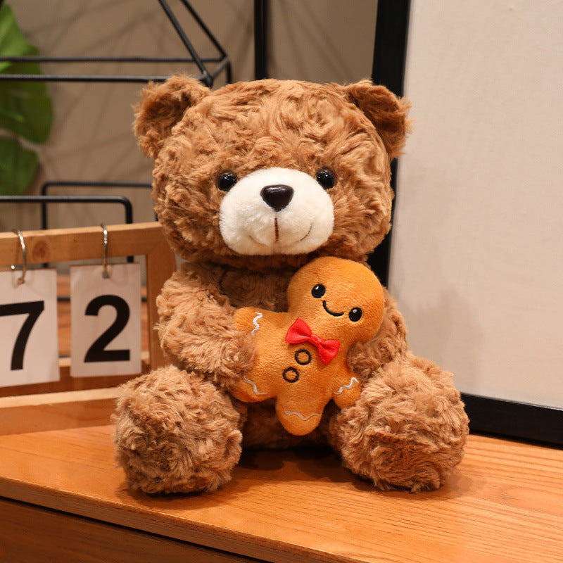 Christmas Teddy Bear Plush Toy, Festive Holiday Stuffed Bear in 18, 23 or 26 cm for Cozy Rooms and Thoughtful Gifts