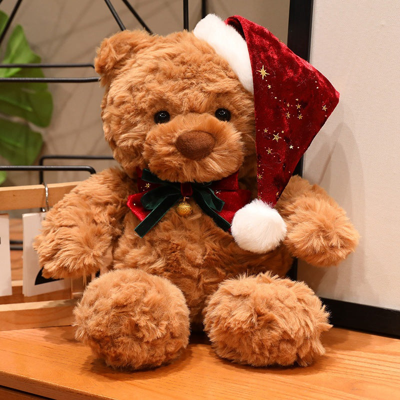 Christmas Teddy Bear Plush Toy, Festive Holiday Stuffed Bear in 18, 23 or 26 cm for Cozy Rooms and Thoughtful Gifts