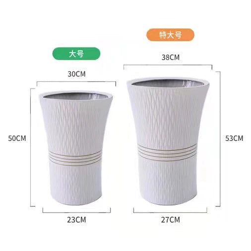 Modern minimalist paradise bird landing tall flowerpot