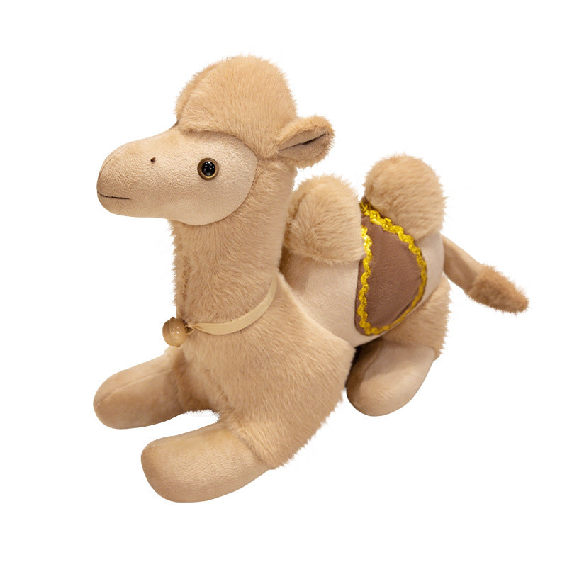 Bactrian Camel Plush Toy, Soft Desert Animal Companion with Two Humps for Cozy Shelves and Wildlife Inspired Gifts