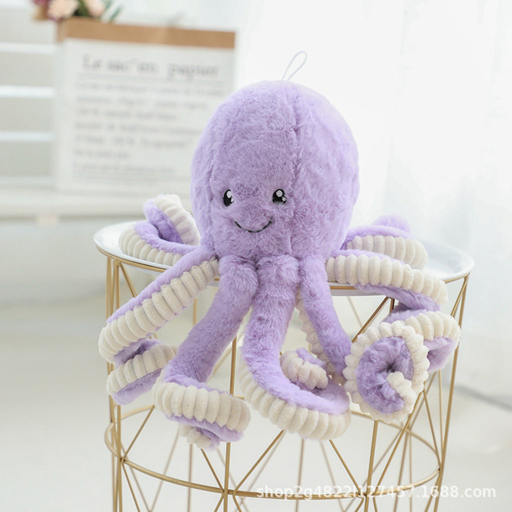 Curly Tentacle Octopus Plush Toy, 18 cm Soft Sea Creature in Five Colors for Cozy Shelves and Ocean Gifts