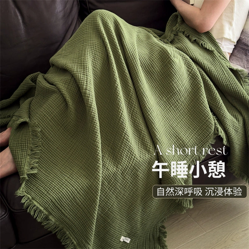 Cotton Soft Throw Blanket for Couch & Bed