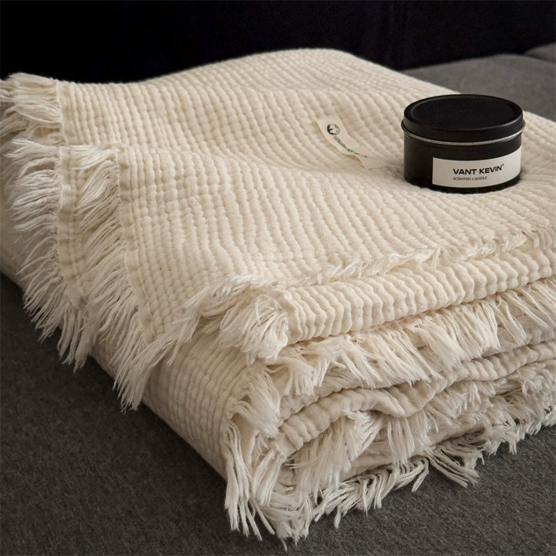 Cotton Soft Throw Blanket for Couch & Bed