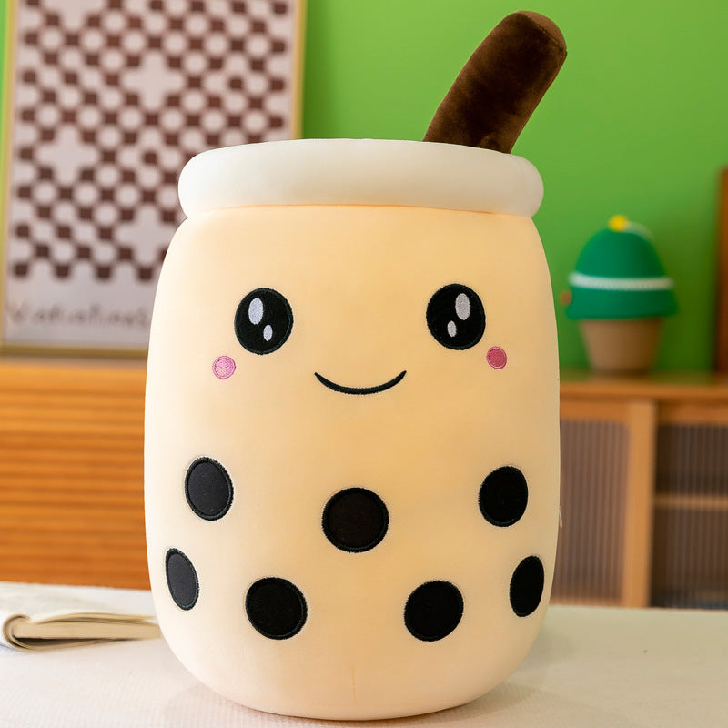 Bubble Tea and Dessert Cup Plush Toy, 20–30 cm Smiling Boba Drink in Colorful Styles for Cozy Rooms and Thoughtful Gifts