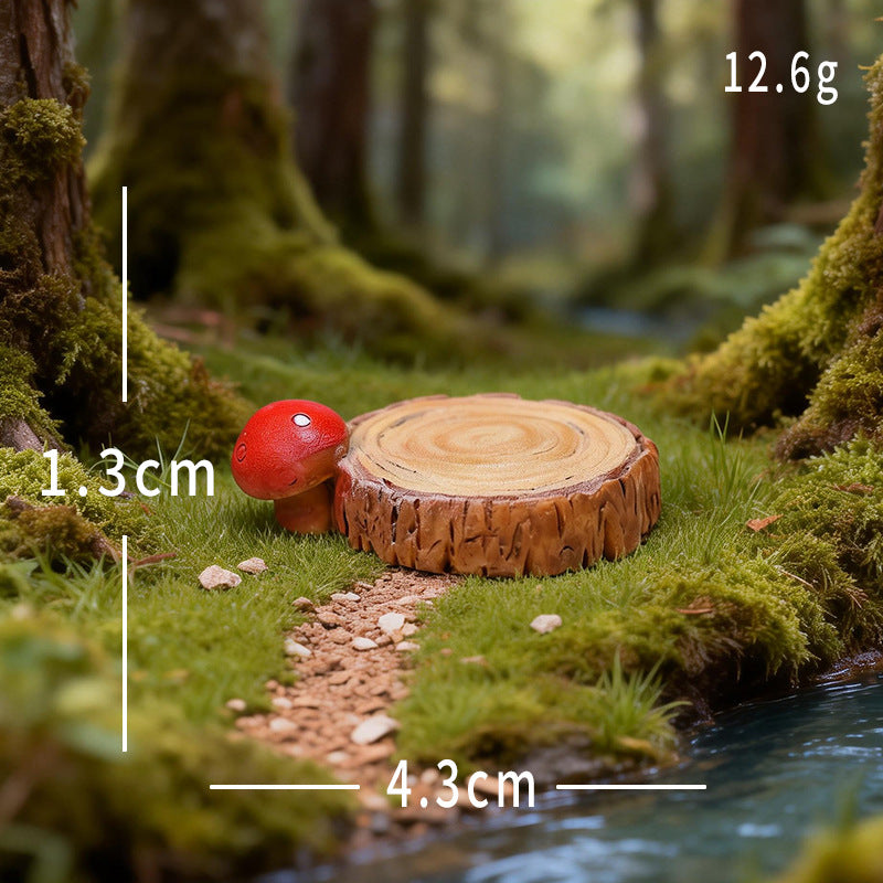 Miniature Woodland Logs and Tree Stumps, Complete 12 Piece Forest Scene Set for Fairy Gardens, Terrariums and Dollhouse Decor
