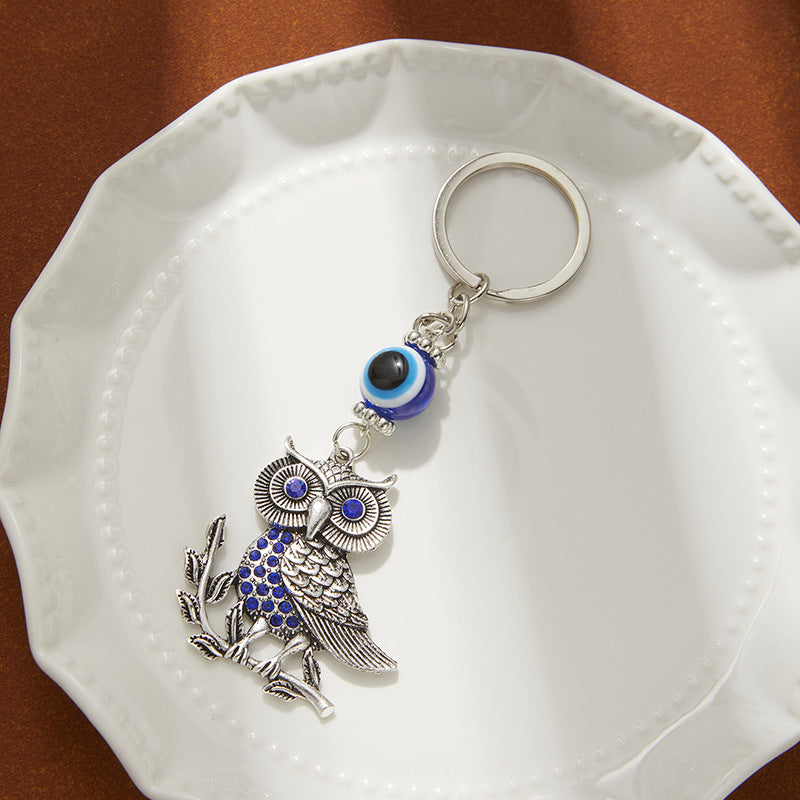 Evil Eye Keychain - Protection Lucky Charm | Boho Crystal Bag & Car Key Accessory