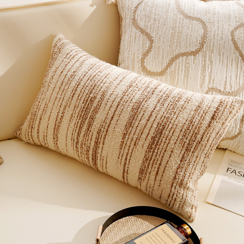 Vintage Cream and Brown Pillow Covers, Rose, Tufted and Geometric Designs for Sofas and Cozy Bedrooms