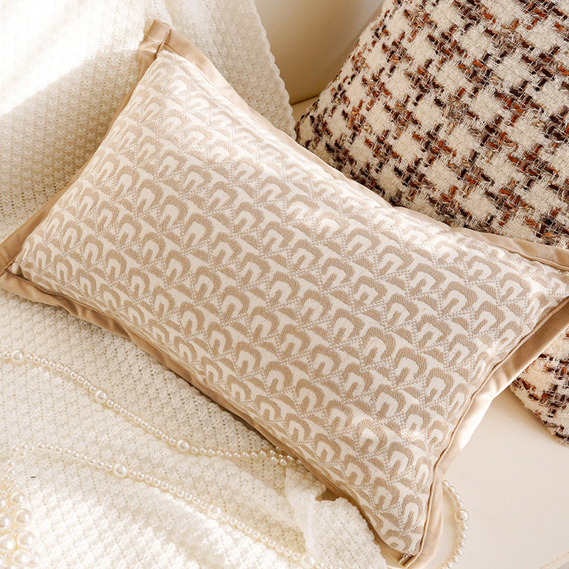 Vintage Cream and Brown Pillow Covers, Rose, Tufted and Geometric Designs for Sofas and Cozy Bedrooms