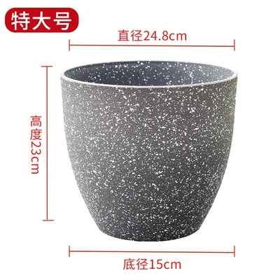 Horticultural flowers, green plant pots, frosted imitation stone flower pots, European resin flower pots, thickened, durable, environmentally friendly plastic flower pots