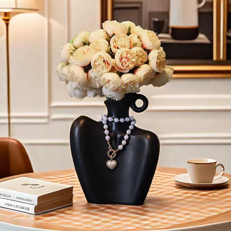 New ceramic vase for niche art flower arrangements