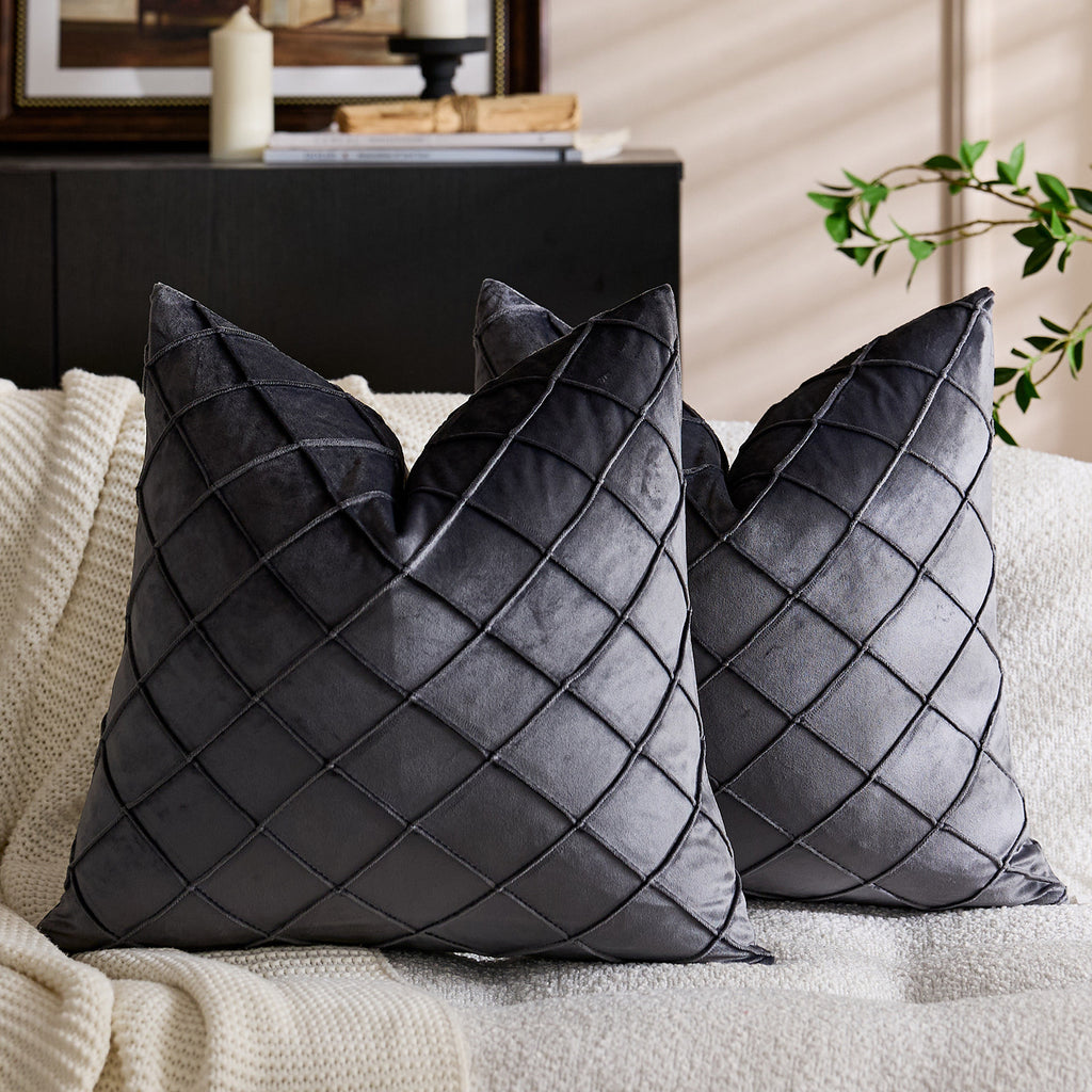 Solid Velvet Pillow Cover in 21 Colors, Decorative Square and Lumbar Cushion Cover for Sofas, Bedrooms and Cozy Home Styling