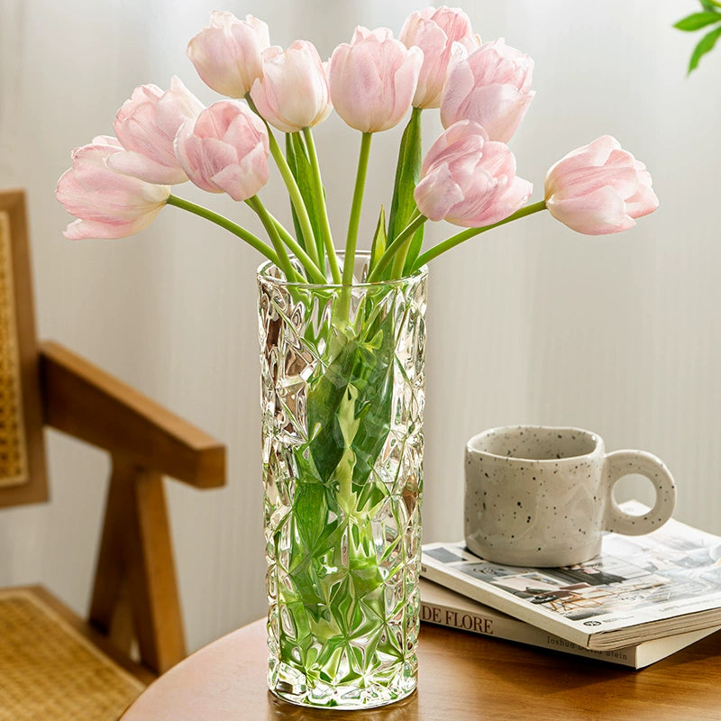 Hand - Blown Thickened Glass Vase for Multi - Scenes