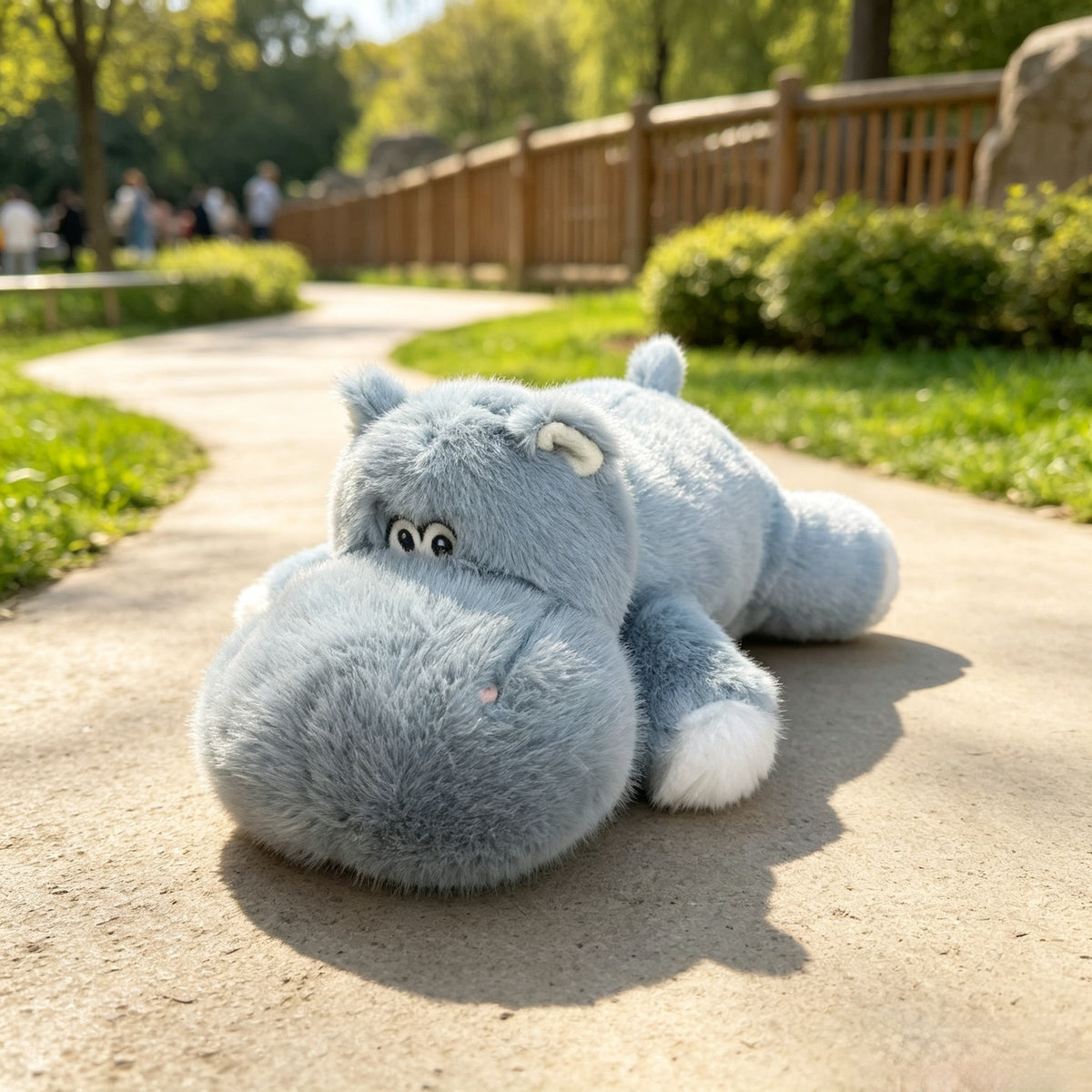 Cuddly Hippo Plush Toy, 28 cm Soft Animal Friend in Purple Orange or Blue for Cozy Rooms and Gifts