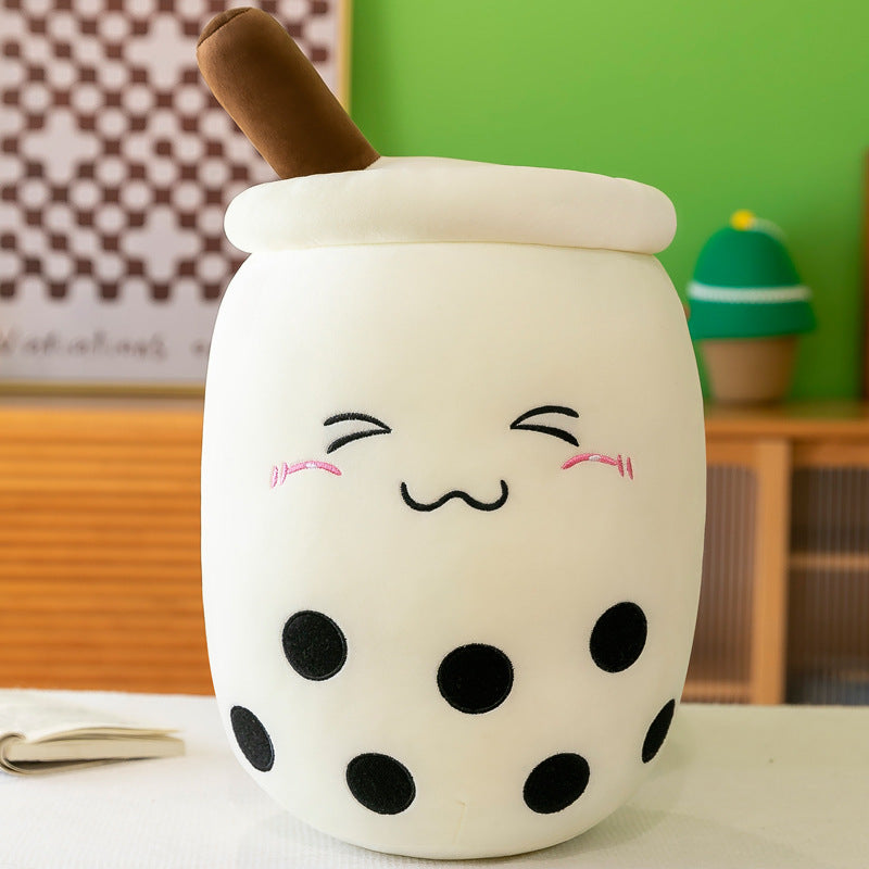 Bubble Tea and Dessert Cup Plush Toy, 20–30 cm Smiling Boba Drink in Colorful Styles for Cozy Rooms and Thoughtful Gifts