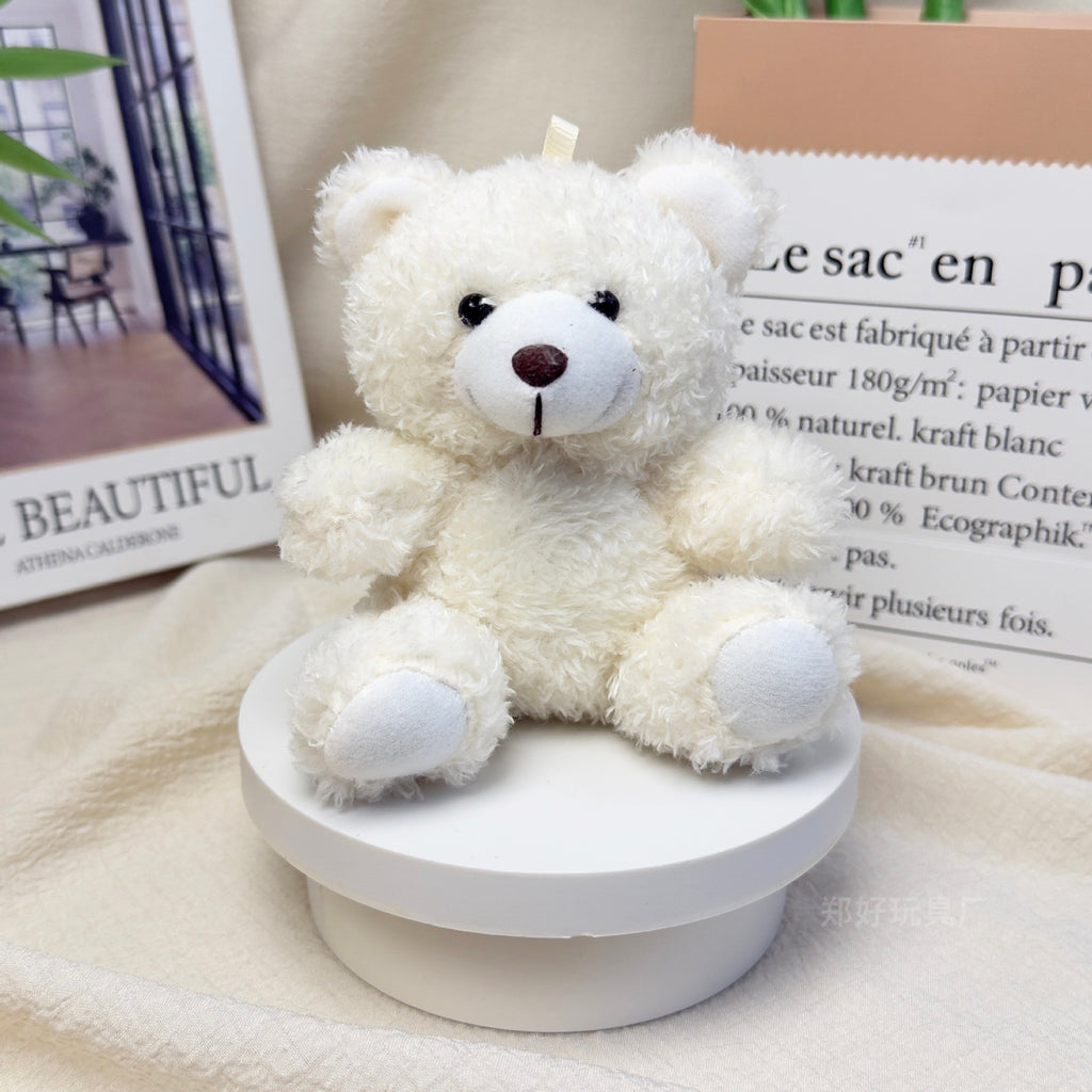 Outfit Teddy Bear Plush Bag Charm, 11 cm Mini Stuffed Bear Keychain in Colorful Sweaters and Shirts