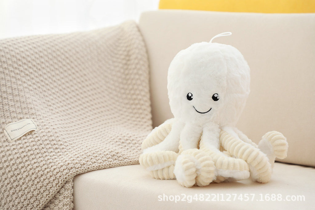 Curly Tentacle Octopus Plush Toy, 18 cm Soft Sea Creature in Five Colors for Cozy Shelves and Ocean Gifts