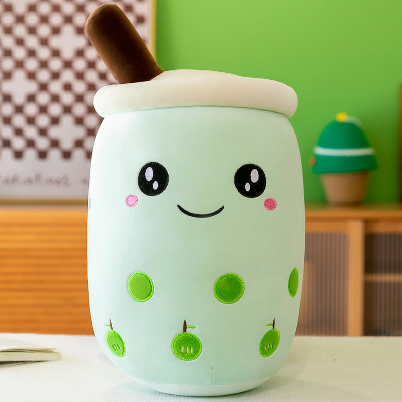 Bubble Tea and Dessert Cup Plush Toy, 20–30 cm Smiling Boba Drink in Colorful Styles for Cozy Rooms and Thoughtful Gifts