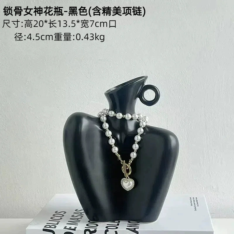 New ceramic vase for niche art flower arrangements