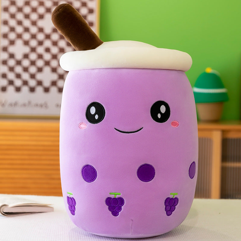 Bubble Tea and Dessert Cup Plush Toy, 20–30 cm Smiling Boba Drink in Colorful Styles for Cozy Rooms and Thoughtful Gifts