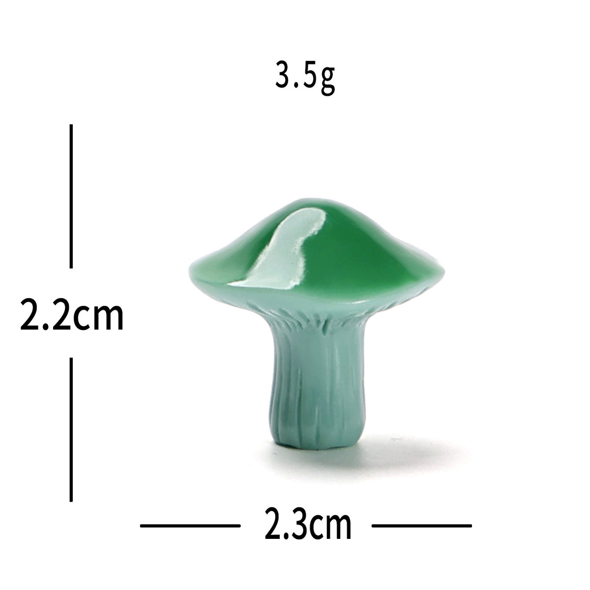 Mini Mushroom Figurine Set of 10, Colorful Woodland Micro Ornaments for Desk Displays, Tiny Garden Scenes and DIY Decor