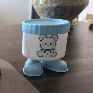 Playful Bear Pencil Holder with Little Feet, Colorful Desktop Pen Cup and Stationery Organizer for Cozy Workspaces