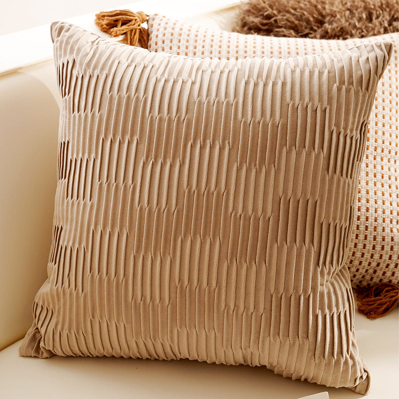 Vintage Cream and Brown Pillow Covers, Rose, Tufted and Geometric Designs for Sofas and Cozy Bedrooms