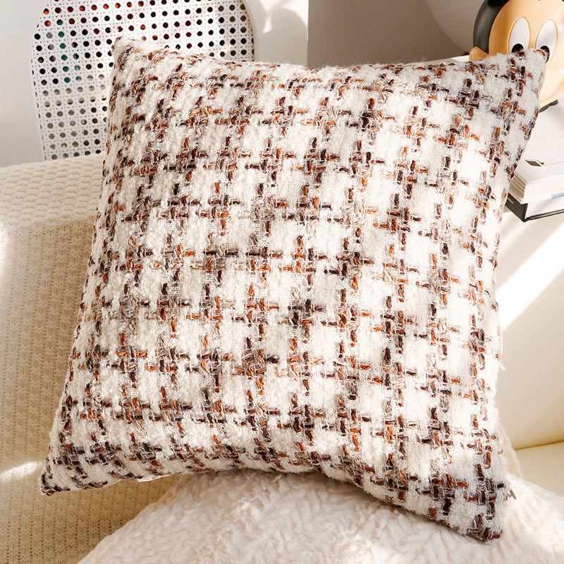 Vintage Cream and Brown Pillow Covers, Rose, Tufted and Geometric Designs for Sofas and Cozy Bedrooms