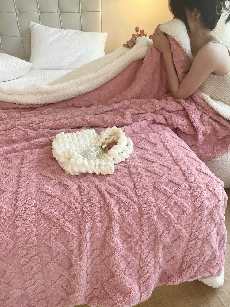 Double - Sided Handmade Warm Blanket