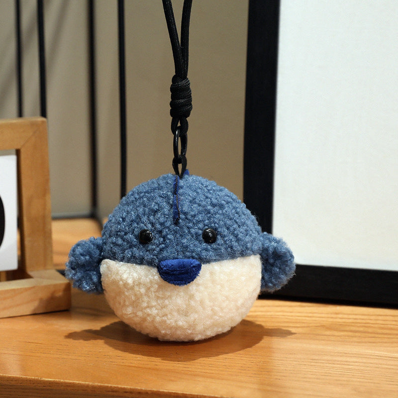 Mini Round Animal Plush Toys and Bag Charms, 10–15 cm Otter, Frog, Penguin, Pufferfish and More for Playful Gifts