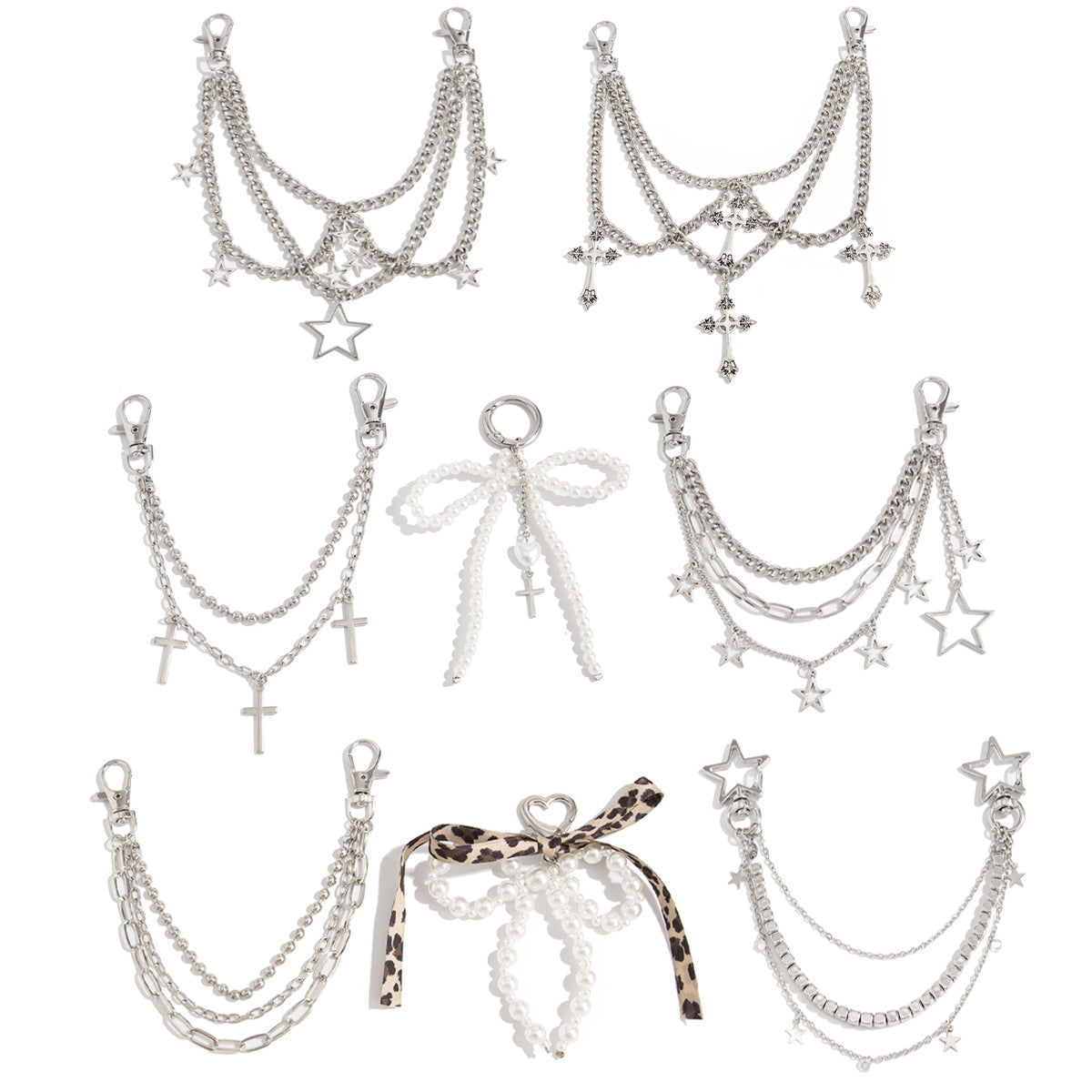 Edgy Handmade Metal Chain Charm | Trendy Minimalist Pendant for Stylish Bags & Effortless Looks