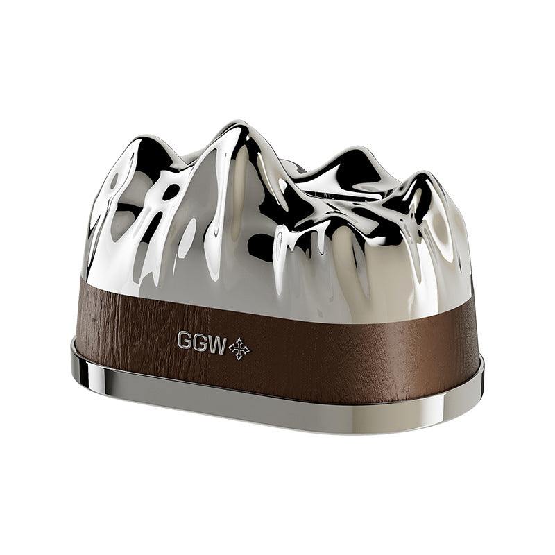 Decorative Tissue Box Holder in Snow Mountain or Wood Look Spring Lift Style for Cozy Desks, Bedrooms and Living Rooms