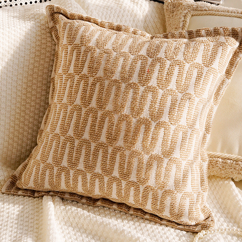 Cream and Cocoa Textured Pillow Covers, Floral, Tassel and Geometric Designs for Cozy Living Rooms and Bedrooms